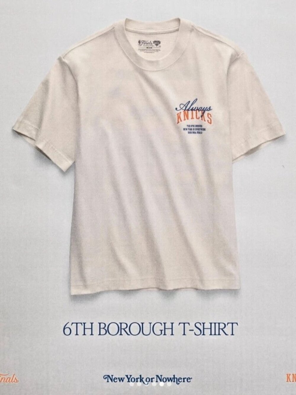 NYON x New York Knicks 2026 Finals 6th Borough T-Shirt New York or Nowhere NBA S